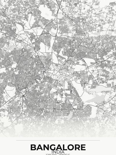 Bangalore Custom Map Print