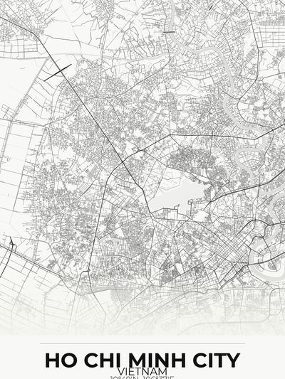 Ho Chi Minh City Custom Map Print