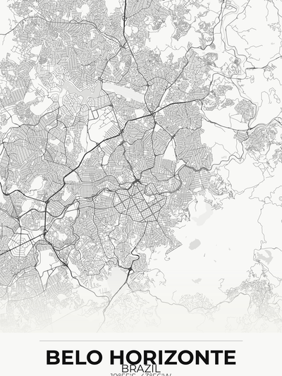 Belo Horizonte Custom Map Print — Brazilian Expat Gift