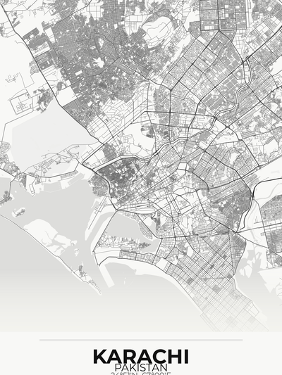 Karachi Custom Map Print