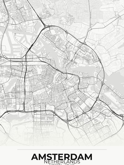 Amsterdam Custom Map Print