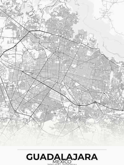 Guadalajara Custom Map Print — Mexican Expat Gift