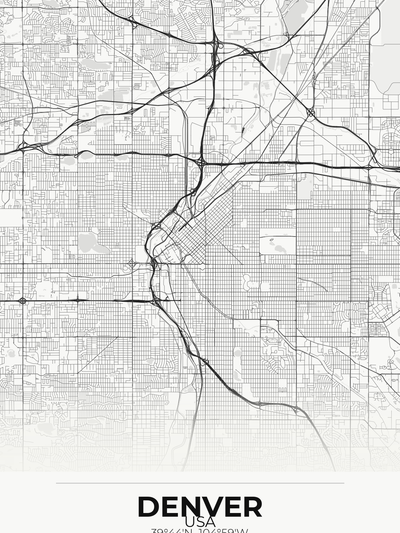 Denver Custom Map Print