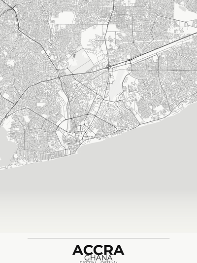 Accra Custom Map Print