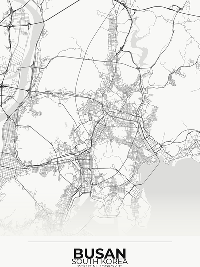 Busan Custom Map Print
