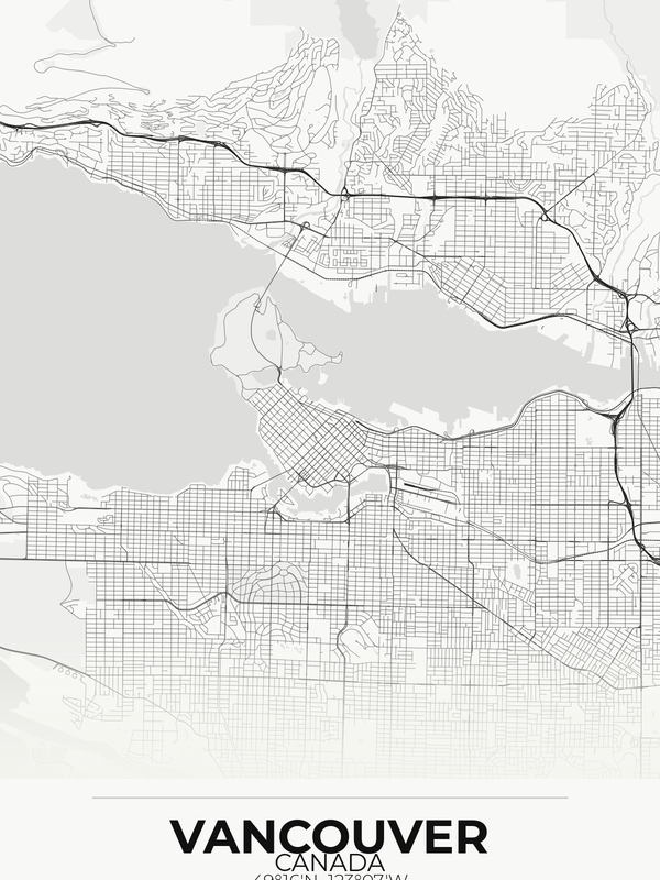 Vancouver Custom Map Print