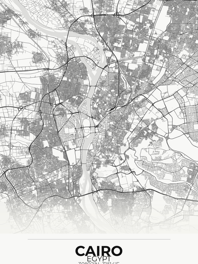 Cairo Custom Map Print