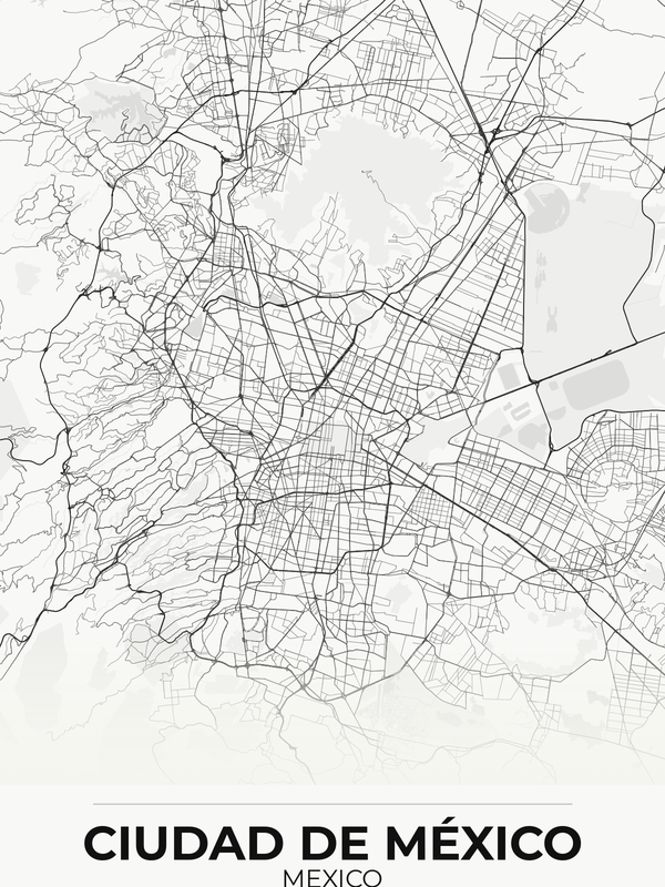 Ciudad de México Custom Map Print — Mexican Expat Gift