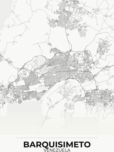 Barquisimeto Custom Map Print — Venezuelan Expat Gift