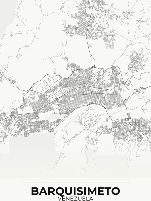 Barquisimeto Custom Map Print — Venezuelan Expat Gift