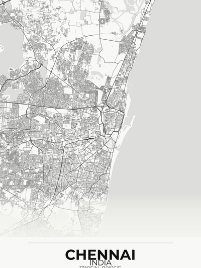 Chennai Custom Map Print