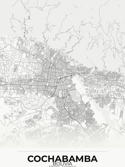 Cochabamba Custom Map Print — Bolivian Expat Gift