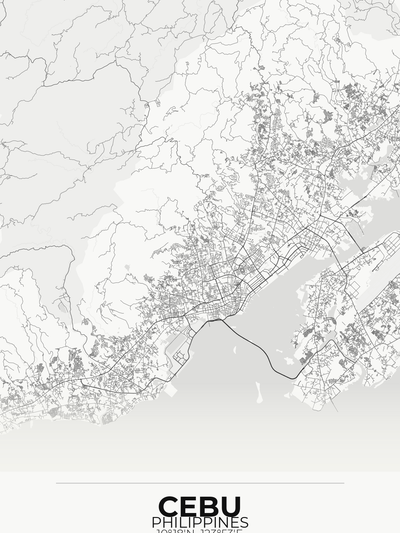 Cebu Custom Map Print