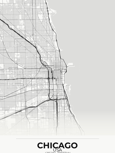 Chicago Custom Map Print